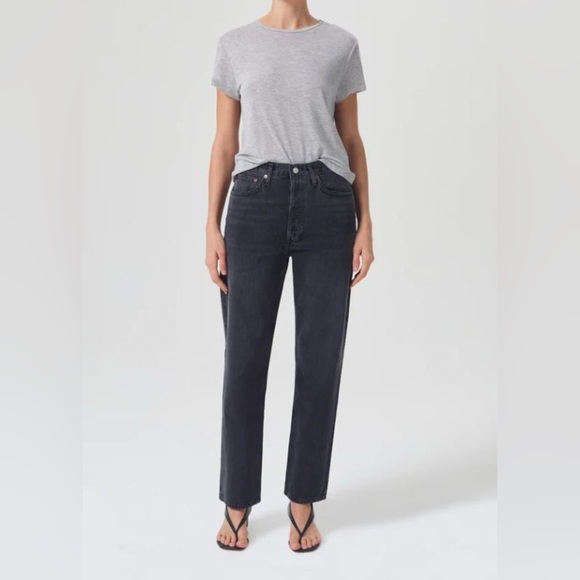 AGOLDE Drew Tee in Grey Heather - Size M - Picture 6 of 6